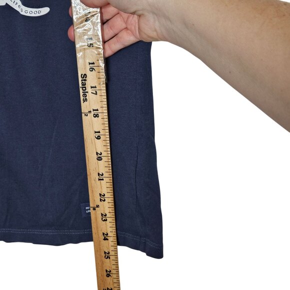 Life‎ Is Good XS Crusher-Lite V-Neck Tee Home Is Where Your Dog Is Navy Blue - Picture 6 of 8